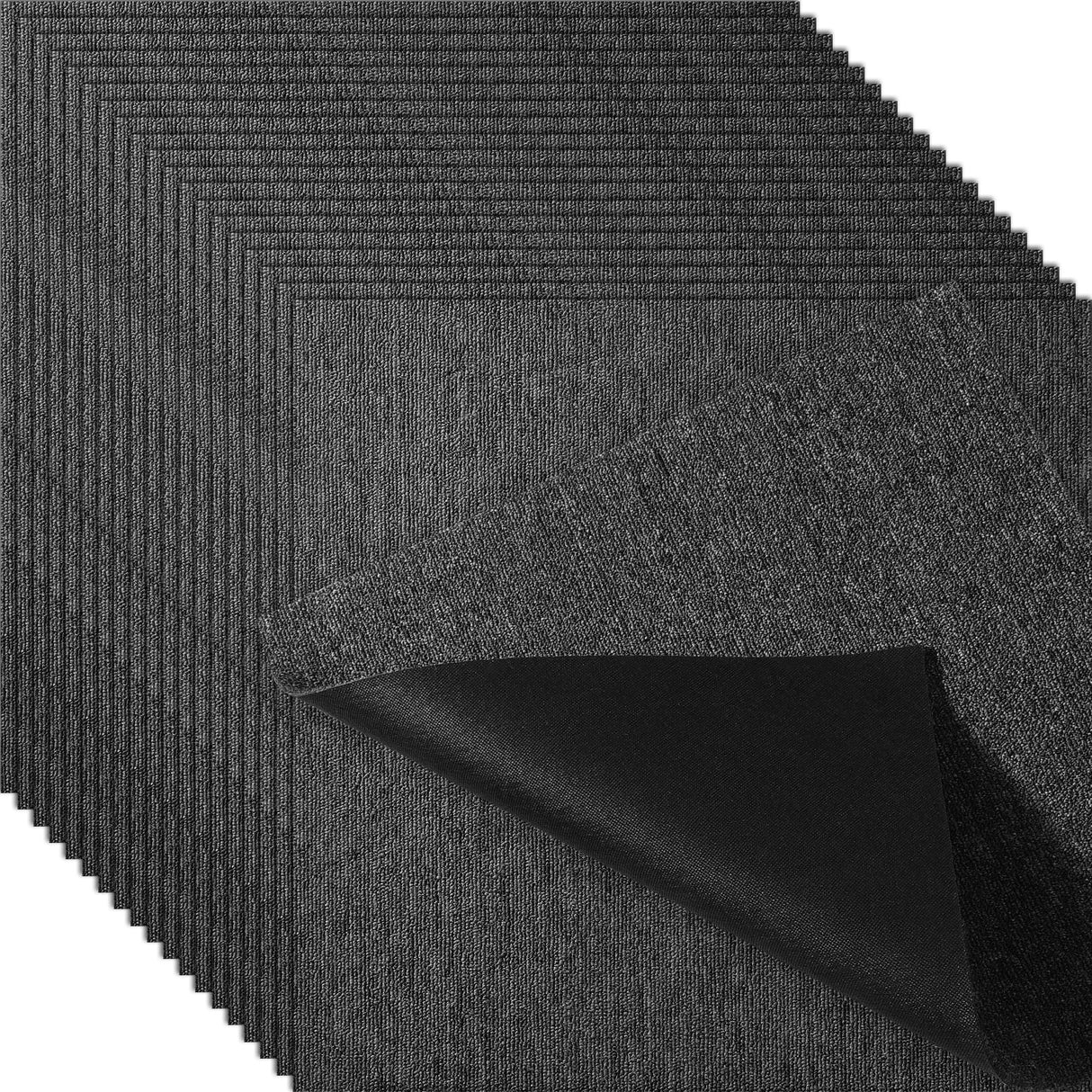 VEVOR Carpet Tiles Reusable, 20"x 20" Carpet Squares With Padding Attached, Soft Padded Carpet Tiles, Easy Install DIY for Bedroom Living Room Indoor