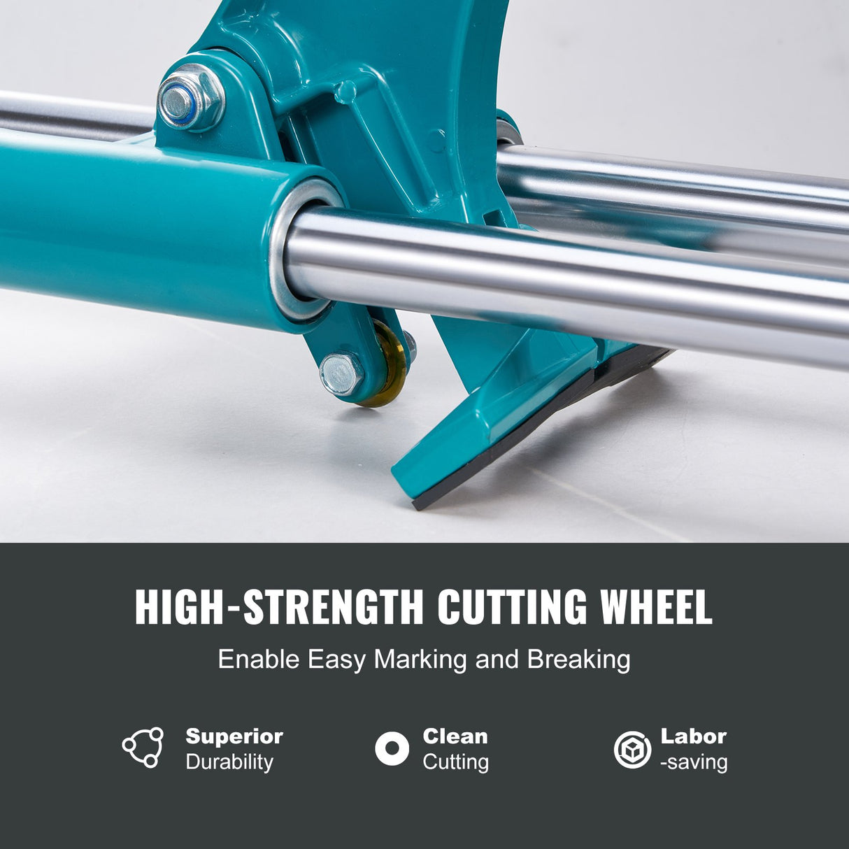 VEVOR Manual Tile Cutter, 1200mm, Porcelain Ceramic Tile Cutter with Tungsten Carbide Cutting Wheel, Infrared Positioning, Anti-Skid Feet, Double
