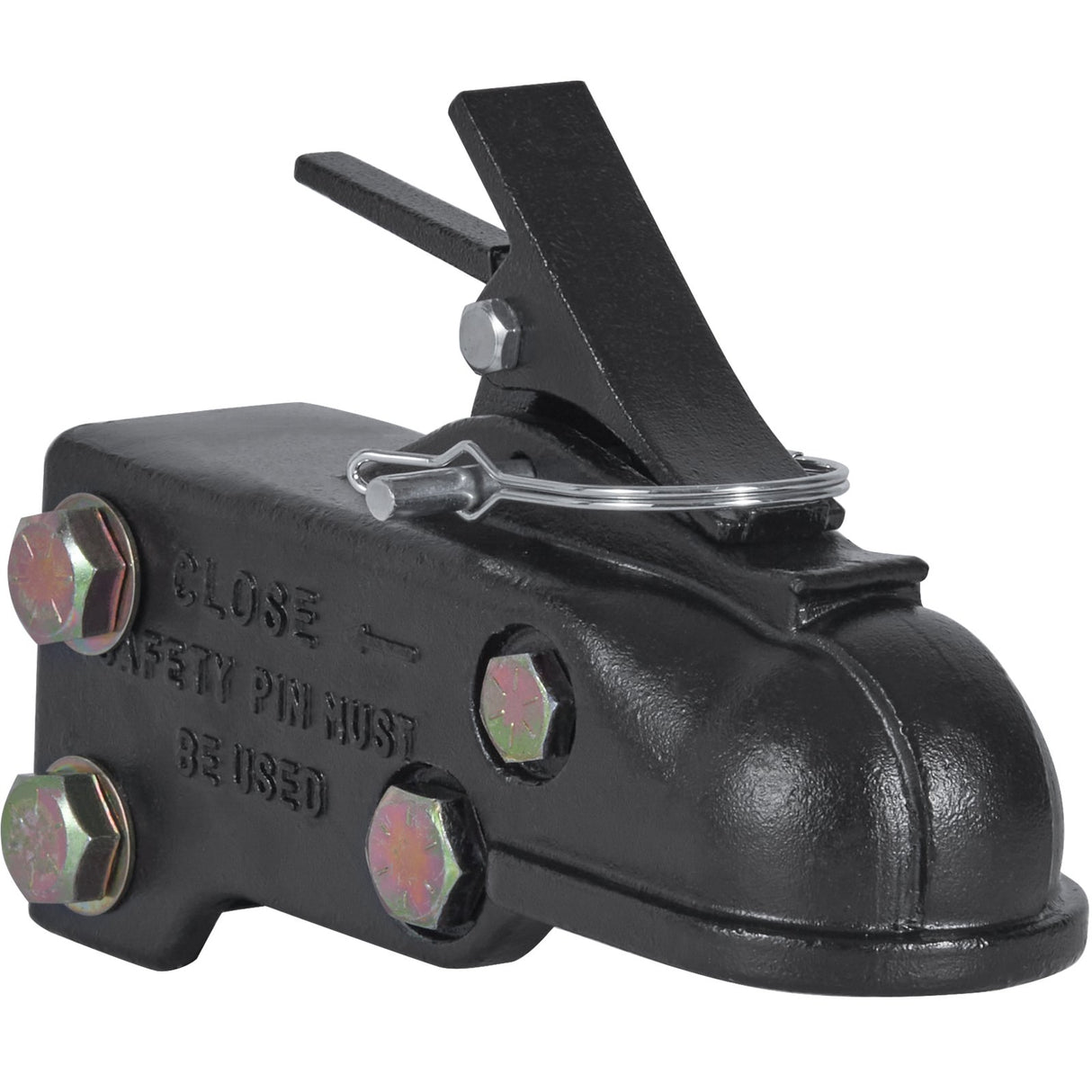 VEVOR Adjustable Trailer Coupler, 2-5/16" Hitch Ball, 15000 lbs Capacity, Heavy Duty Cast Channel-Mount Coupler with Hardware Kit, Ideal for Towing Station Wagons, Pickup Trucks, SUVs, Black Coating