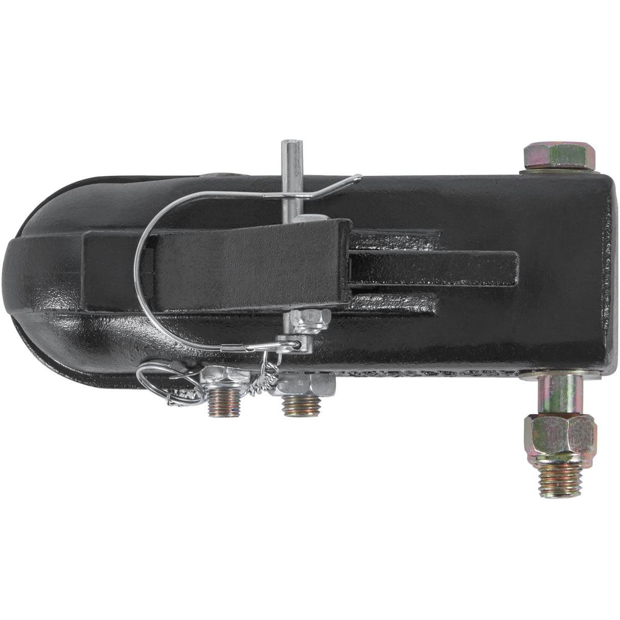 VEVOR Adjustable Trailer Coupler, 2-5/16" Hitch Ball, 15000 lbs Capacity, Heavy Duty Cast Channel-Mount Coupler with Hardware Kit, Ideal for Towing Station Wagons, Pickup Trucks, SUVs, Black Coating