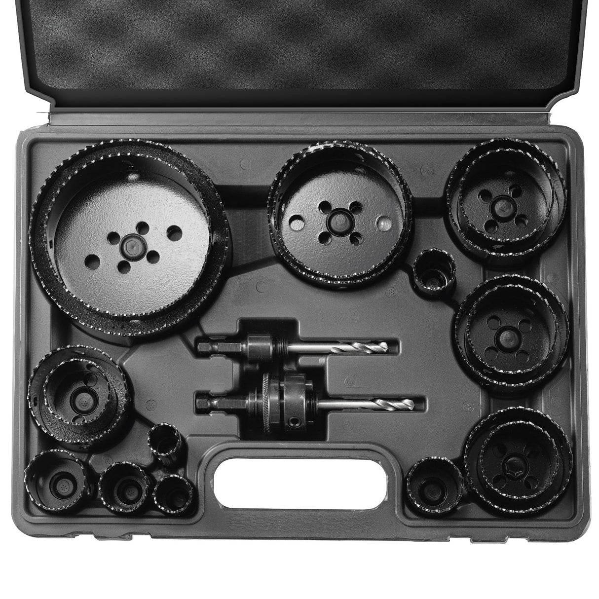 VEVOR Hole Saw Kit, 18 PCS Saw Blades, 6 Drill Bits, 1 Hex Wrench, Bi Metal M42 Hole Saw Set with Carrying Case, General Purpose Size from 3/4" to 4-1/2", Ideal for Wood Board, Iron and Plastic Plate