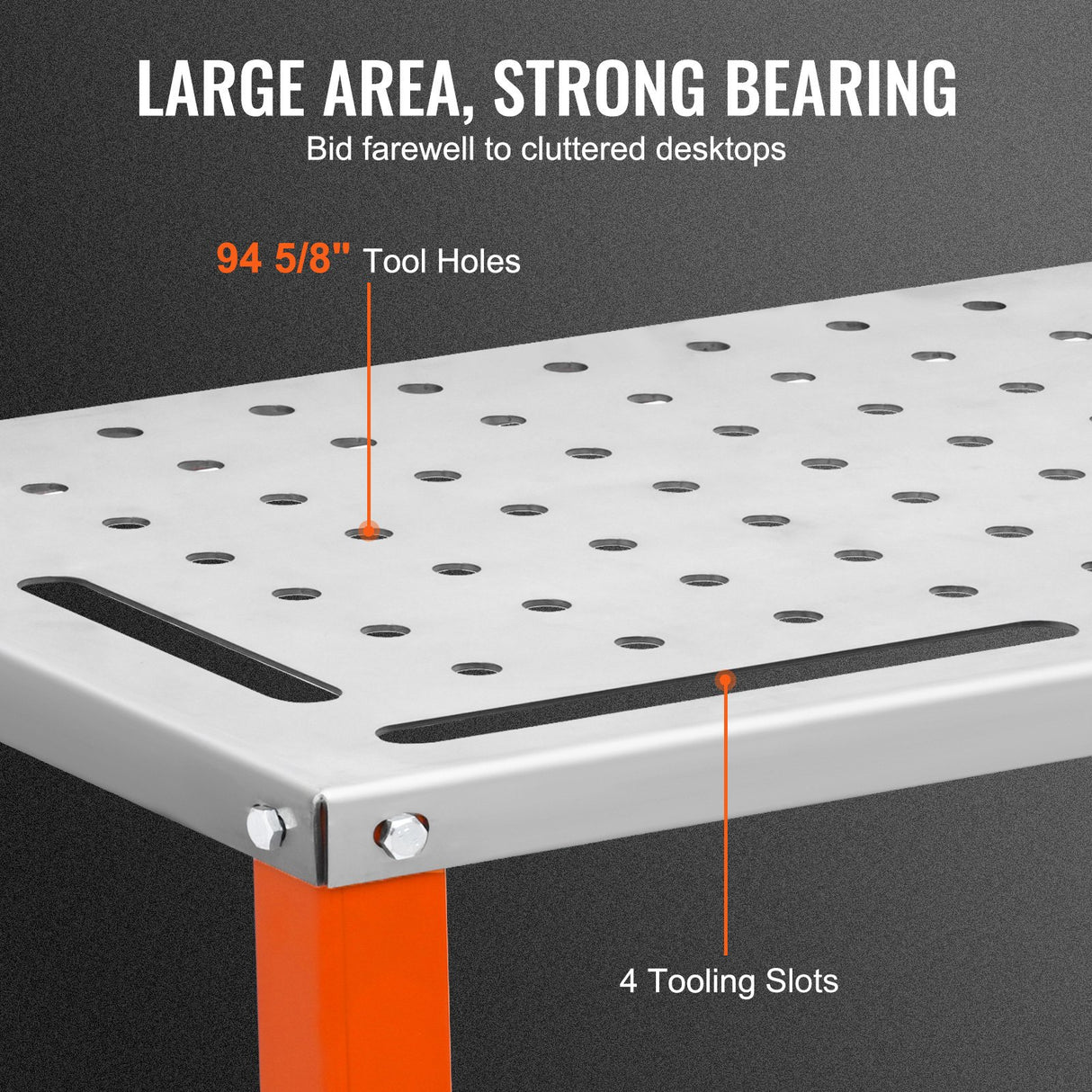 VEVOR 36" x 18" Welding Table, 1200lbs Load Capacity Steel Welding Workbench Table on Wheels, Portable Work Bench with Braking Lockable Casters, 4