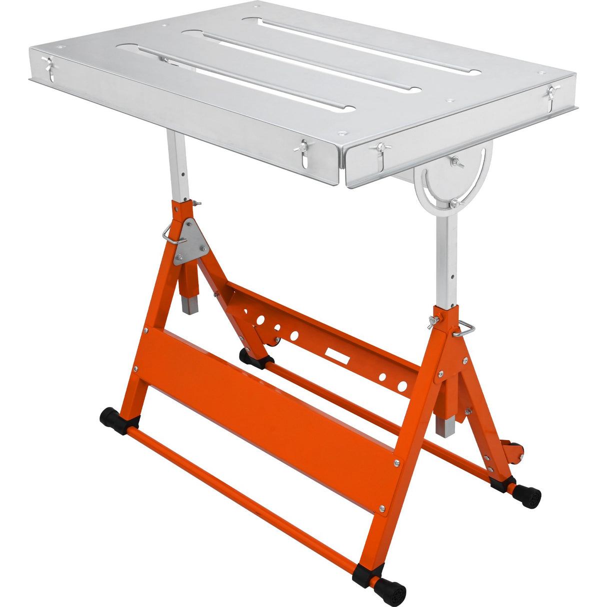 VEVOR Welding Table 30" x 20", 400lbs Load Capacity Steel Welding Workbench Table on Wheels, Folding Work Bench with Three 1.1" Slot, 3 Tilt Angles,