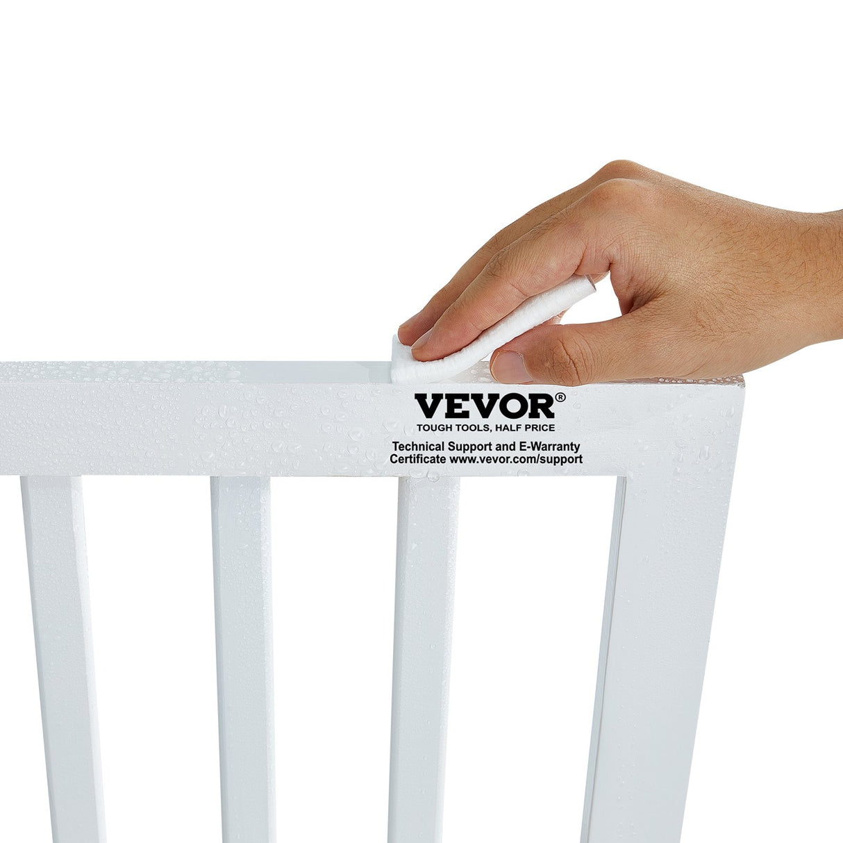 VEVOR Free Standing Dog Gate, 24" H x 80.3" W Freestanding Pet Gate, 4 Panels Foldable Dog Gate for Wide and Narrow Passageways, Expandable Dog