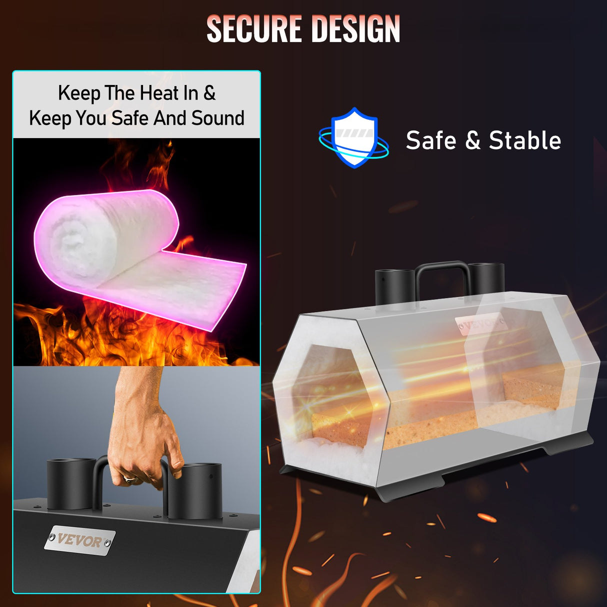 VEVOR Propane Forge Portable, Double Burner Tool and Knife Making, Large Capacity Blacksmith Farrier Forges, Mini Furnace Blacksmithing, Gas Forging Tools and Equipment, Complete Kit