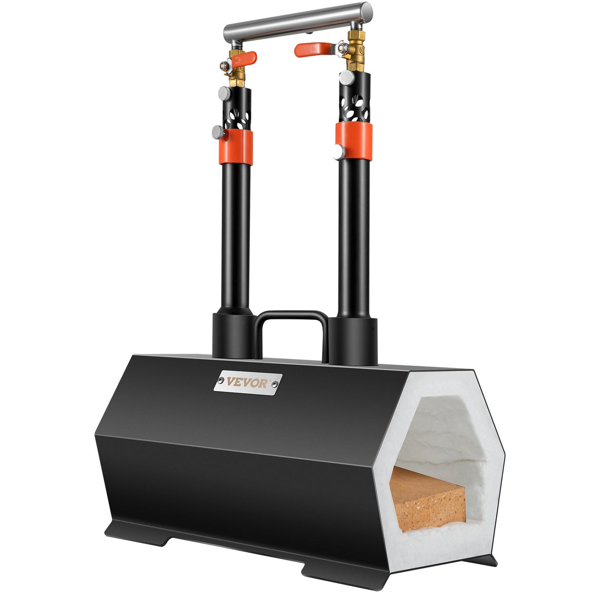 VEVOR Propane Forge Portable, Double Burner Tool and Knife Making, Large Capacity Blacksmith Farrier Forges, Mini Furnace Blacksmithing, Gas Forging Tools and Equipment, Complete Kit