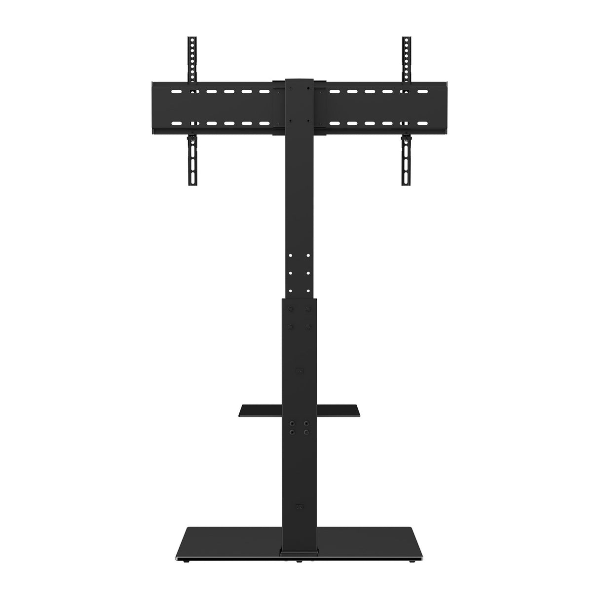 VEVOR TV Stand Mount Swivel Tall TV Stand for 32 to 85 inch TVs Height Adjustable Portable Floor TV Stand with Tempered Glass Base for Bedroom Living Room