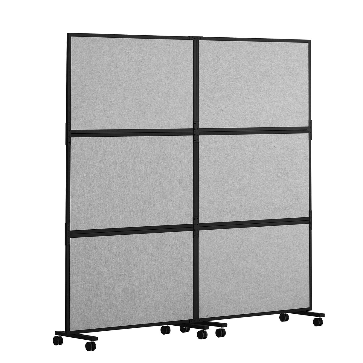 VEVOR Acoustic Room Divider Partition Panel Privacy Screen 2 Pack Light Gray