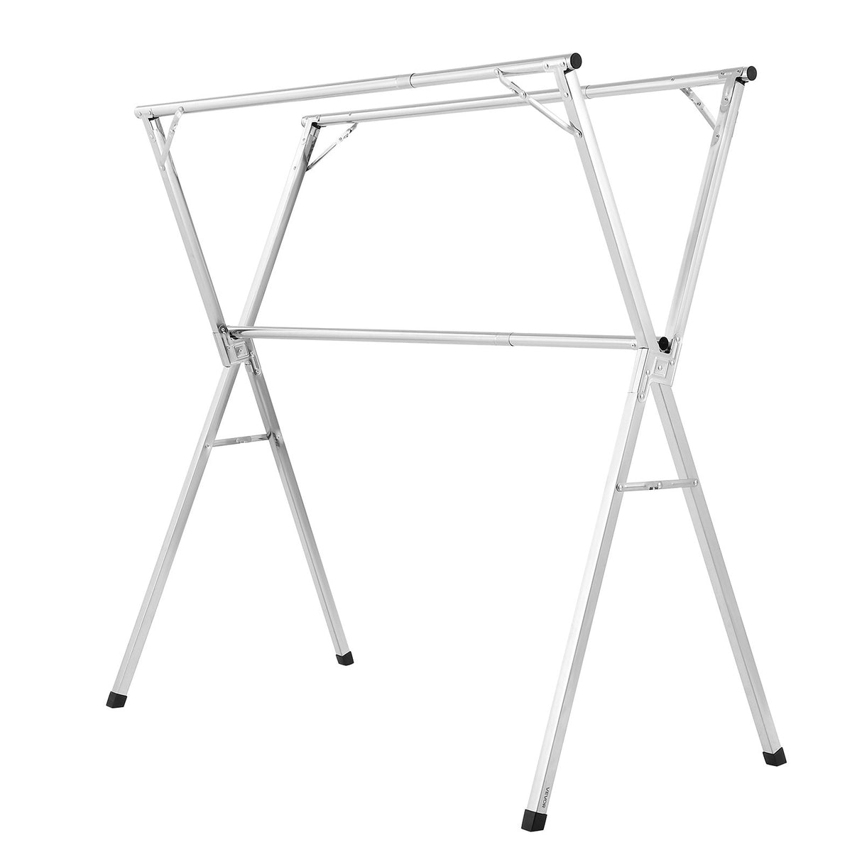 VEVOR 2-Tier Telescopic Clothes Drying Rack w/ 30 Windproof Holes & 2 Shoe Hooks