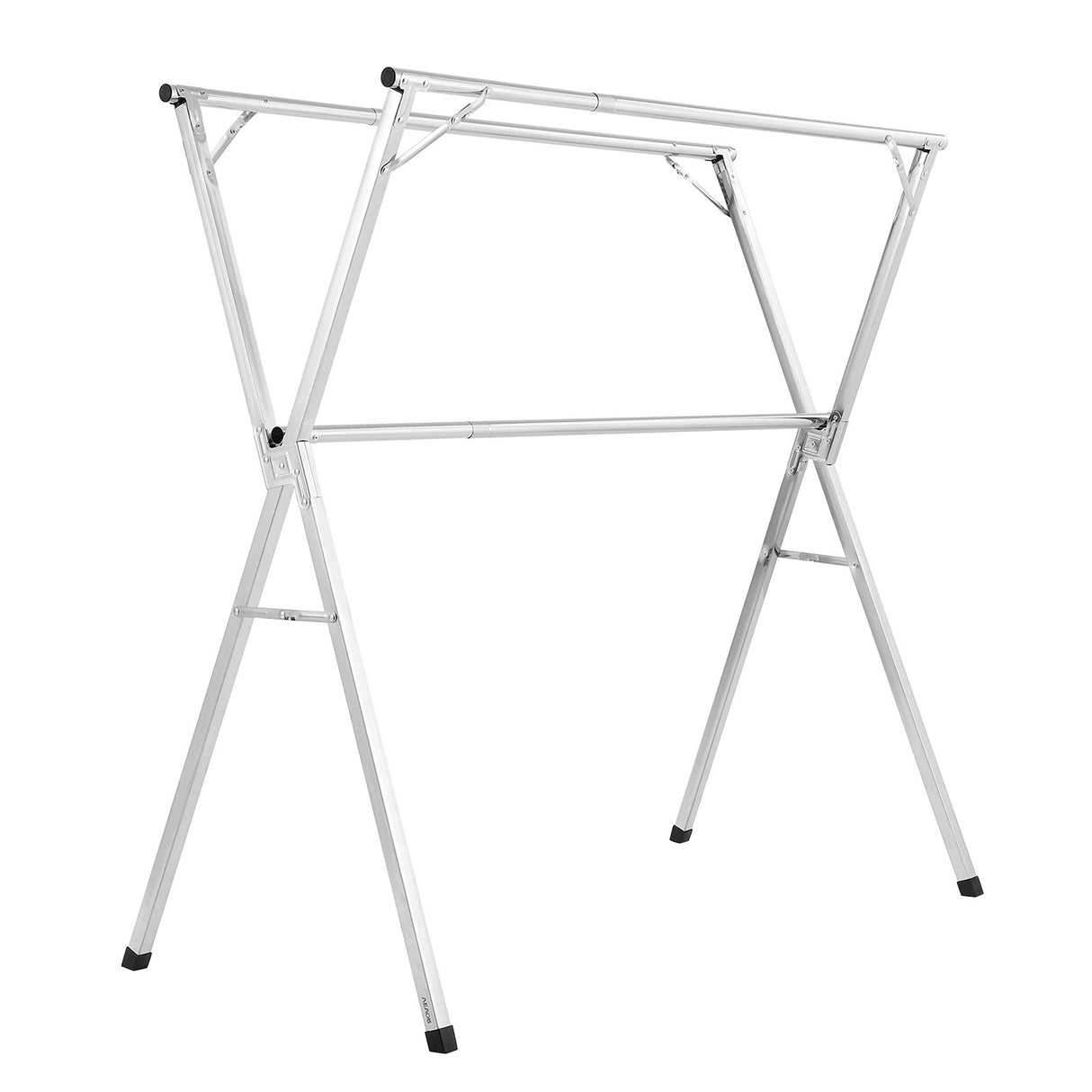 VEVOR 2-Tier Telescopic Clothes Drying Rack w/ 30 Windproof Holes & 2 Shoe Hooks