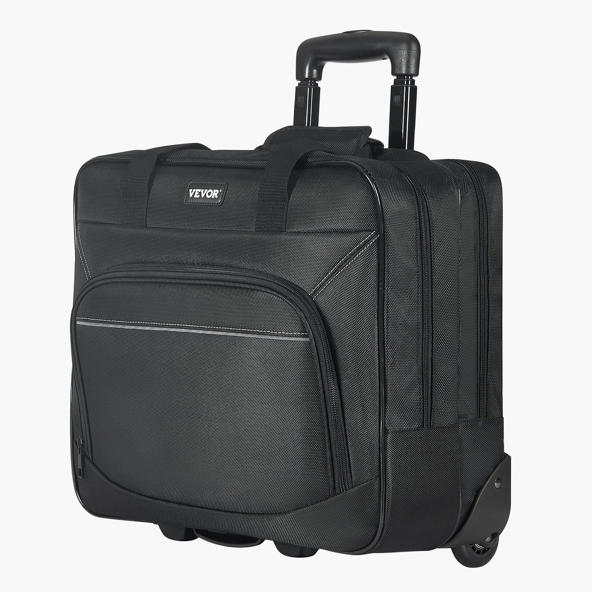 VEVOR Rolling Laptop Bag 39.62 cm Wheeled Computer Bag for Women & Men Black