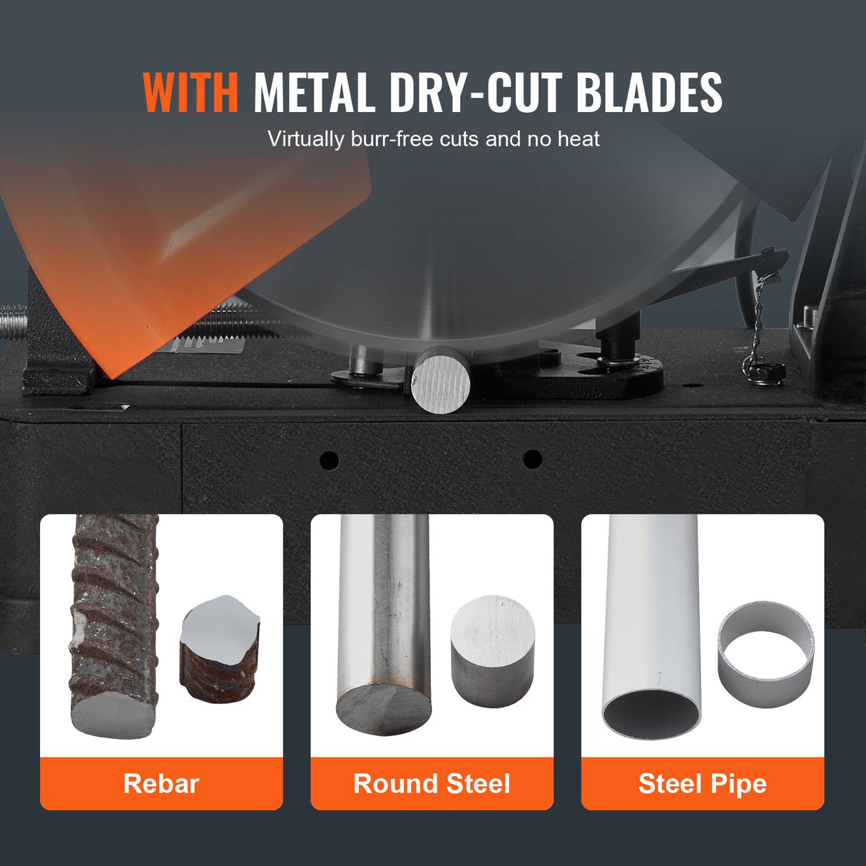 VEVOR Chop Saw, 14"/355mm Blade Diameter Cut Off Saw, 2800W 1200RPM Steel Cutting Machine, Adjustable Dry Cut Chop Saw, Miter Saw for Cutting Metal