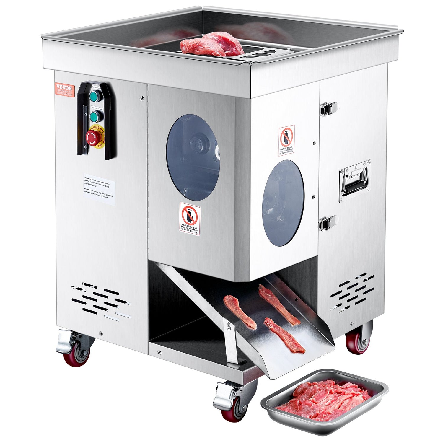 VEVOR Electric Meat Cutter Machine 1100W Commercial Meat Slicer Cutting Machine