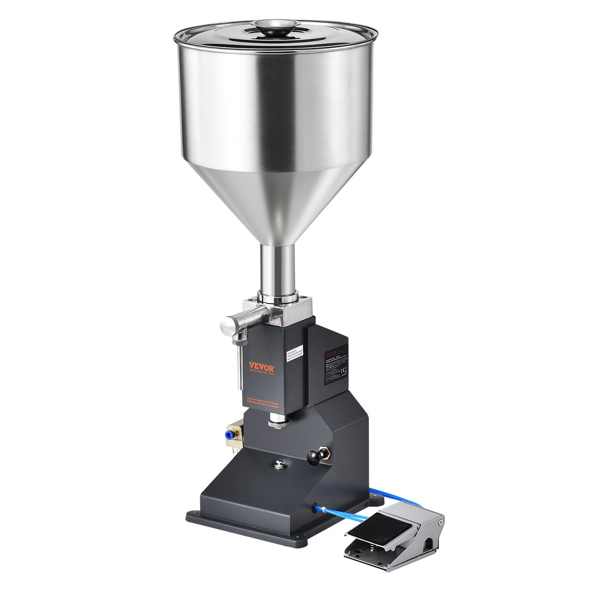 VEVOR Pneumatic Paste Liquid Filling Machine, 5-50ml Bottle Filler, Bottle Filling Machine, Stainless Steel Liquid Filler with Pedal for Milk Water Juice Essential Oil Shampoo Cosmetic Honey Lotion