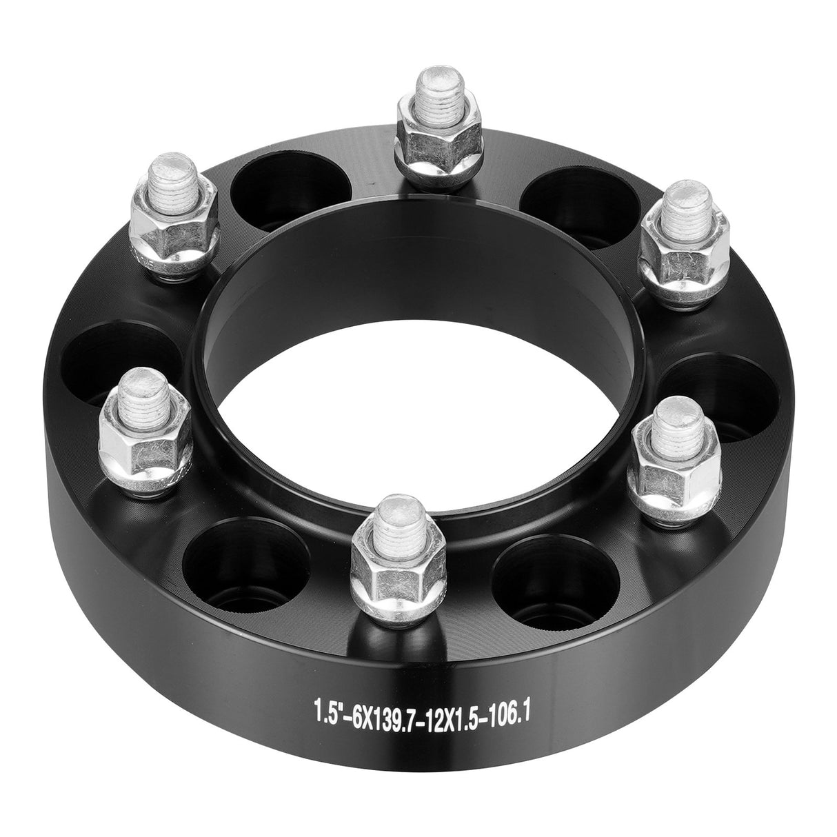 VEVOR 1.5" 6"x5.5" Wheel Spacers Wheel Adapters 6 Lug Forged Spacer 4 PCS Black