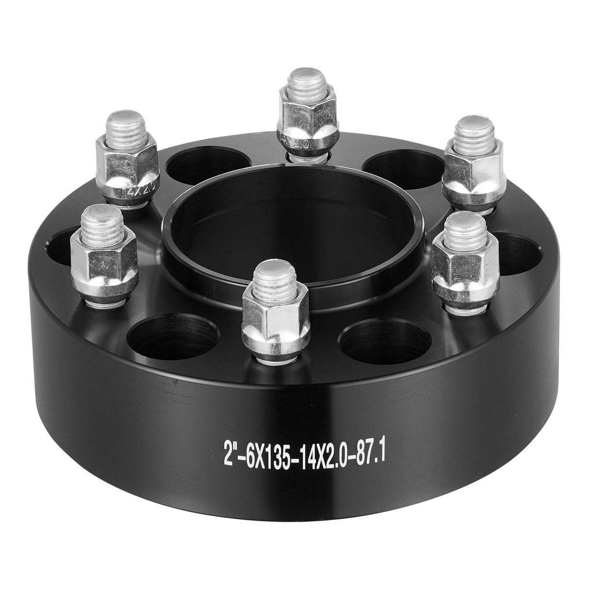 VEVOR 2" 6"x5.3" Wheel Spacers Wheel Adapters 6 Lug Forged Spacer 4 PCS Black