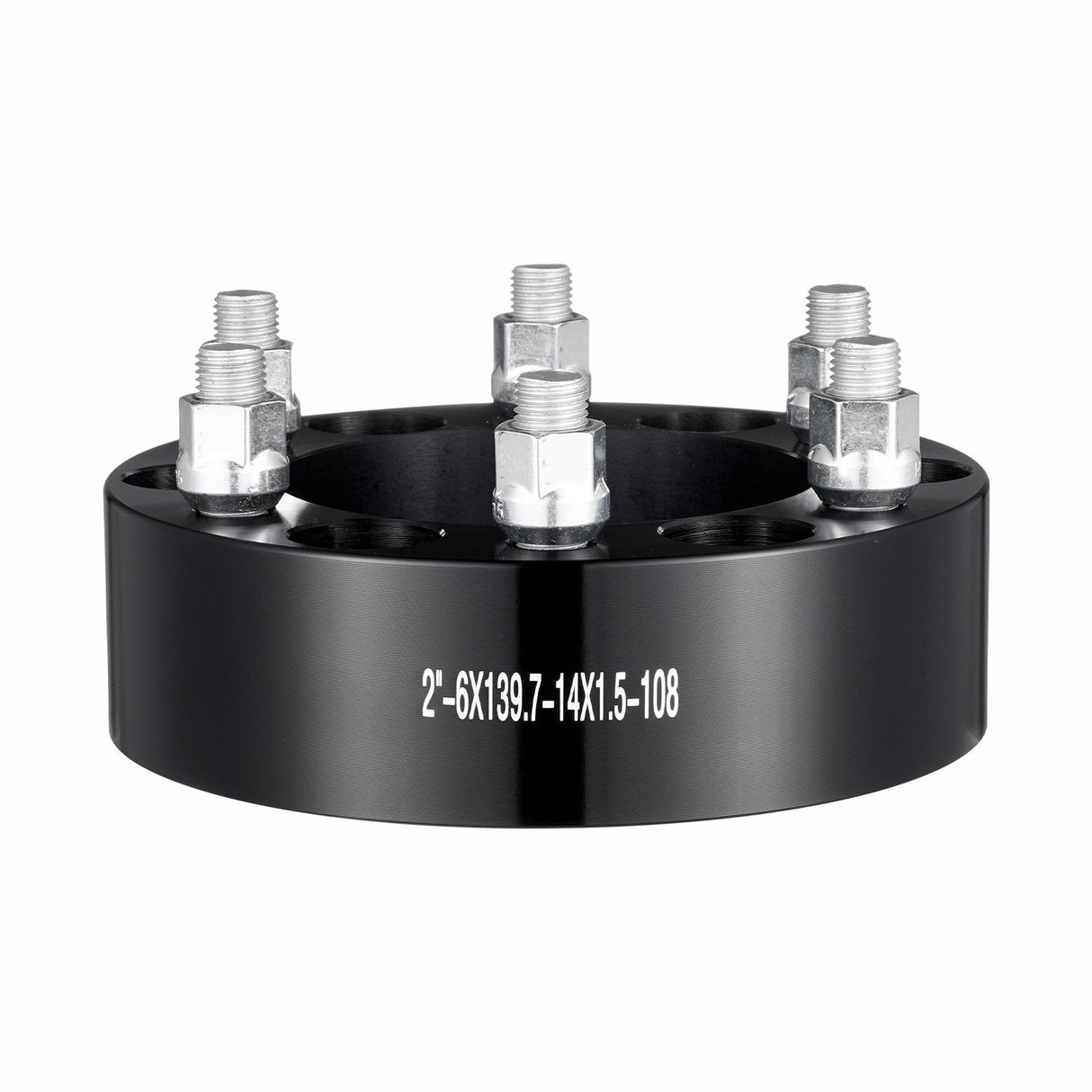 VEVOR 2" 6"x5.5" Wheel Spacers Wheel Adapters 6 Lug Forged Spacer 4 PCS Black