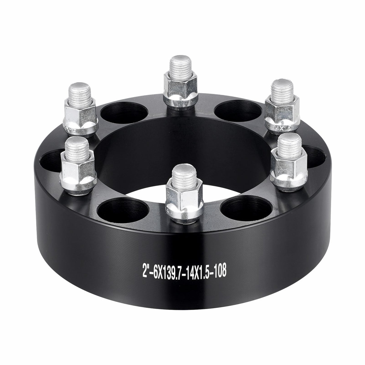 VEVOR 2" 6"x5.5" Wheel Spacers Wheel Adapters 6 Lug Forged Spacer 4 PCS Black