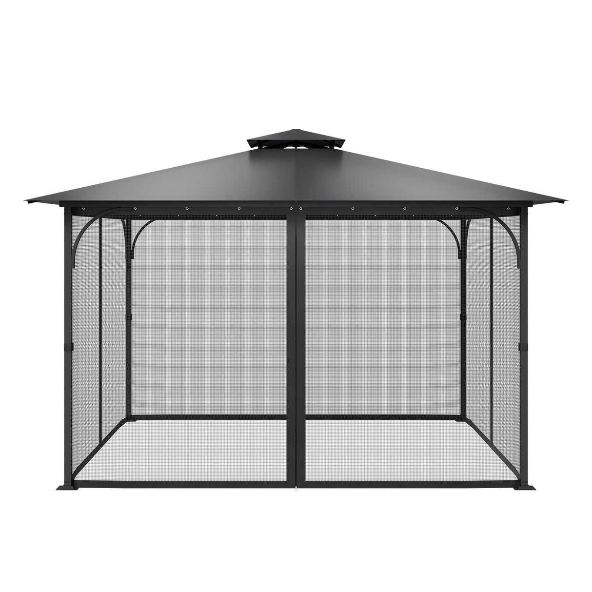 VEVOR Gazebo Netting Replacement, Fit Most 12 x 12 x 7.5 FT Gazebo Curtain, Outdoor Garden Net, 4-Panel Sidewall Mesh Net, Patio Midge Netting with Double Zipper, Canopy Screen (Netting Only)
