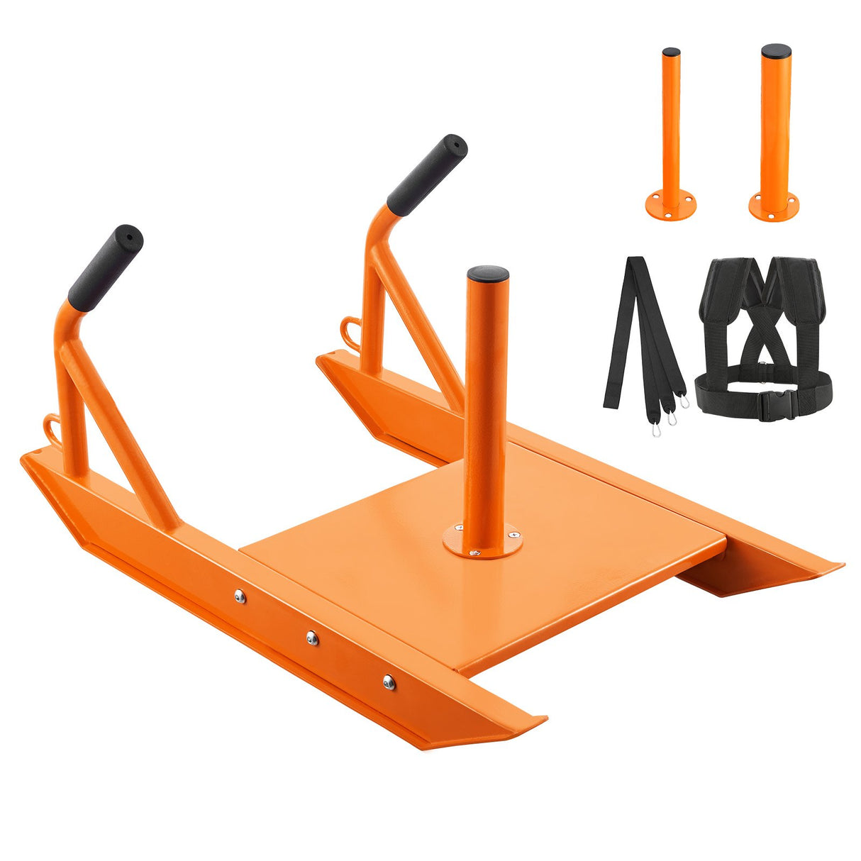 VEVOR Weight Power Pull Push Sled Fitness Strength Speed Training Sled Orange