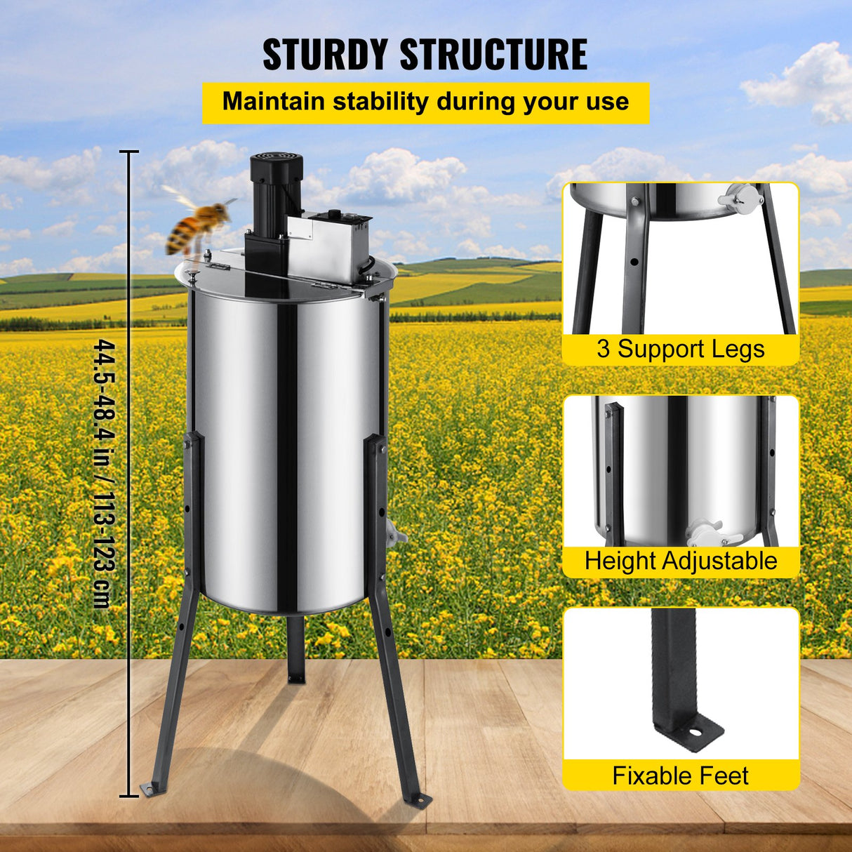 Vevor Brand New Large Two 2 Frame Stainless Steel Electric Honey Extractor