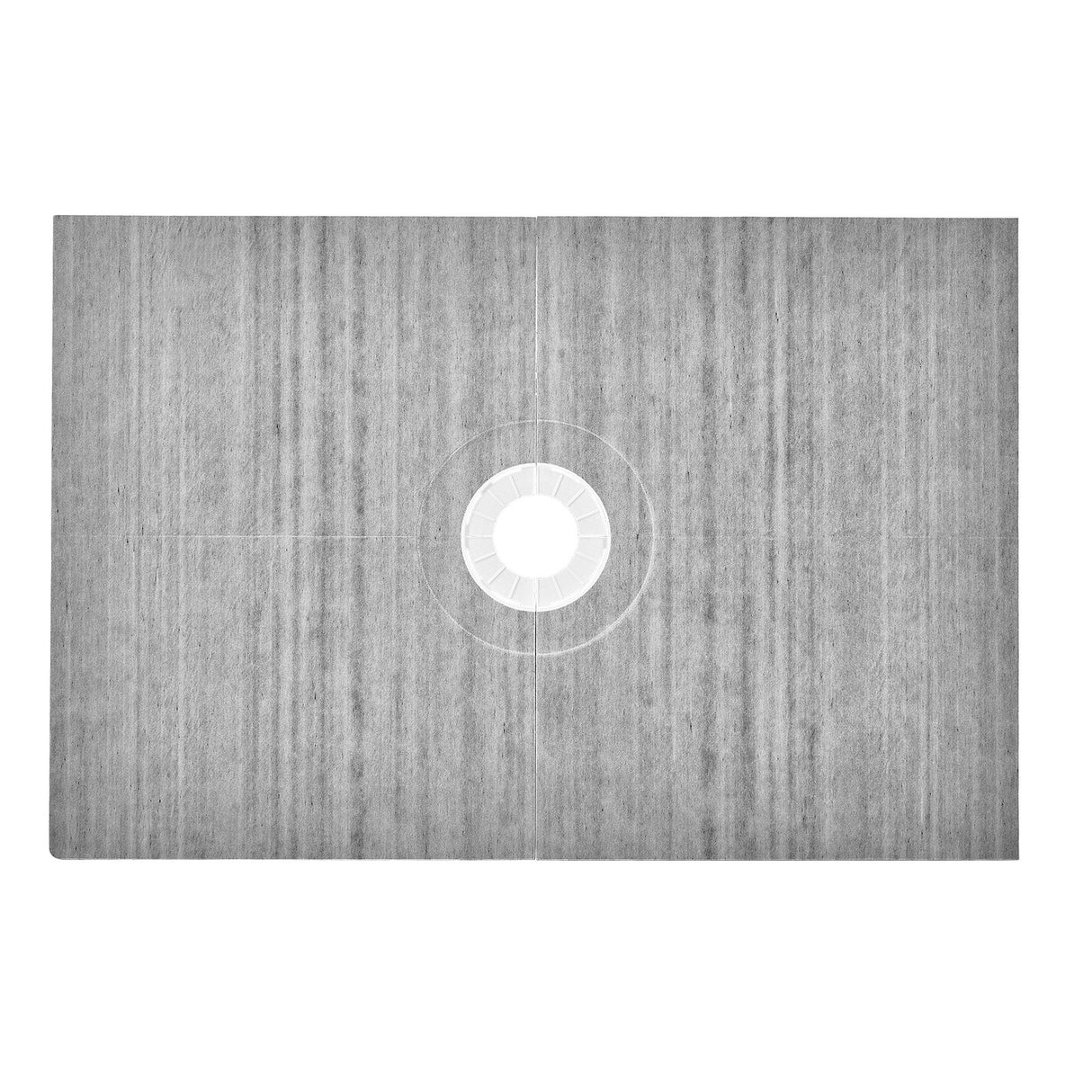 VEVOR Shower Curb Kit, 1219x1828mm Shower Pan Kit with 160mm Central Drain, Lightweight EPS Shower Installation Kits with 2 Waterproof Cloths, Shower