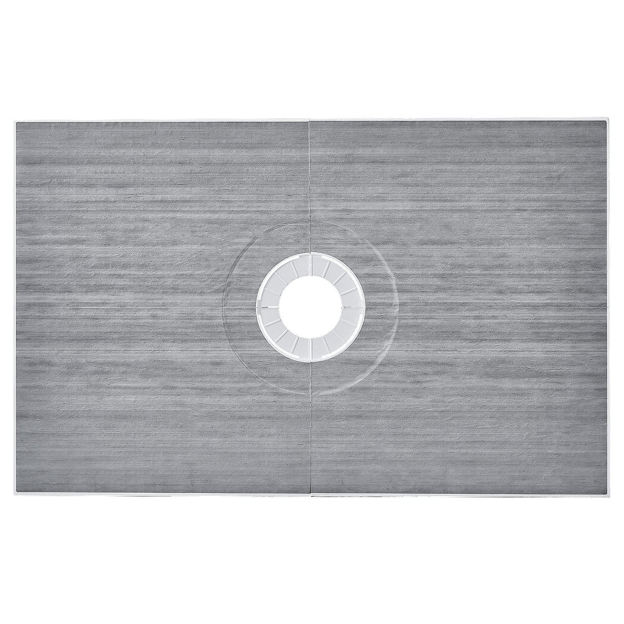Shower Curb Kit, 1524x965mm Shower Pan Kit with 160mm Central Drain, Lightweight EPS Shower Installation Kits with 2 Waterproof Cloths, Shower Pan Slope Sticks Fit for Bathroom