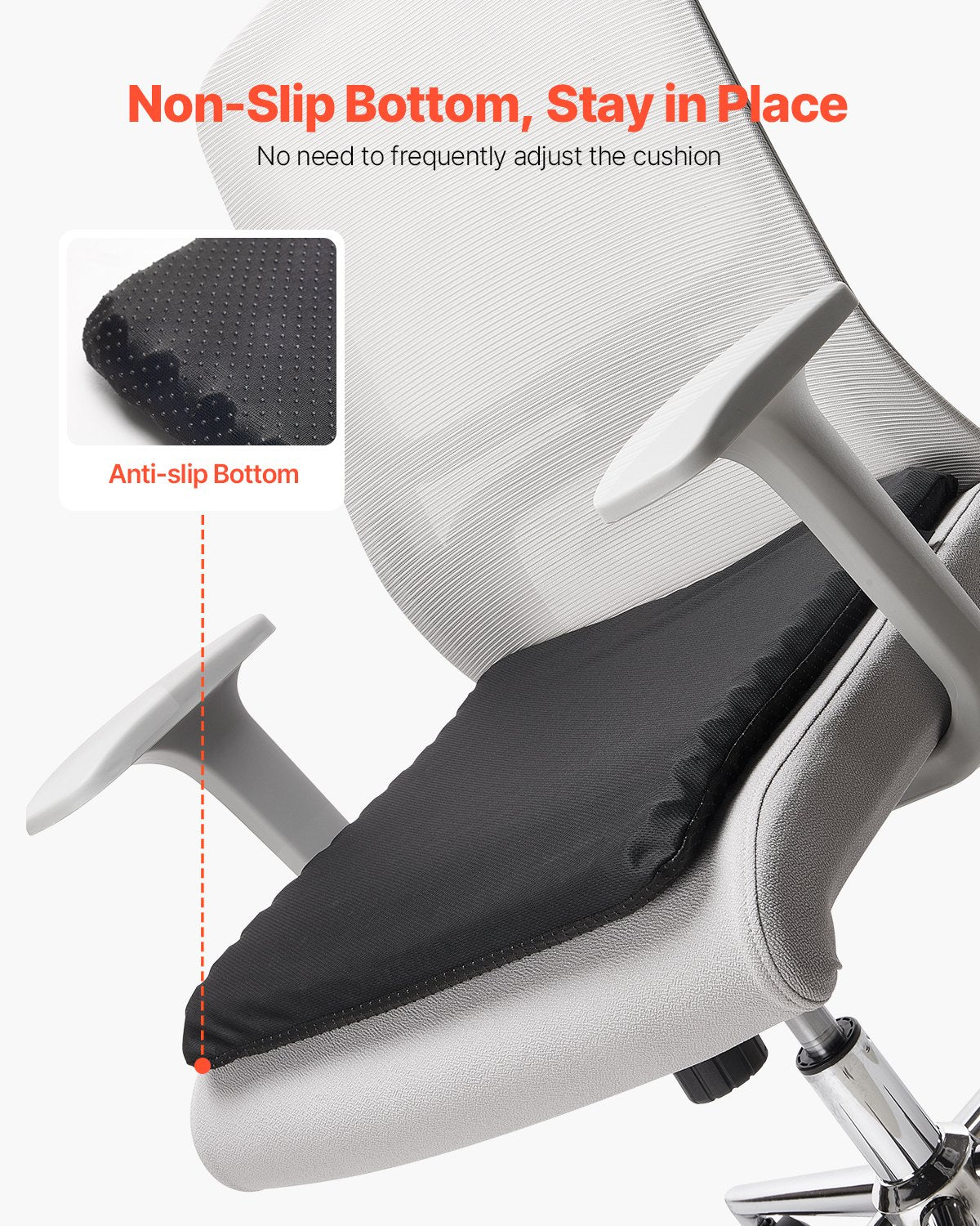 Seat Cushion Cooling Gel Seat Chair Cushion for Hips Back Pressure Relief