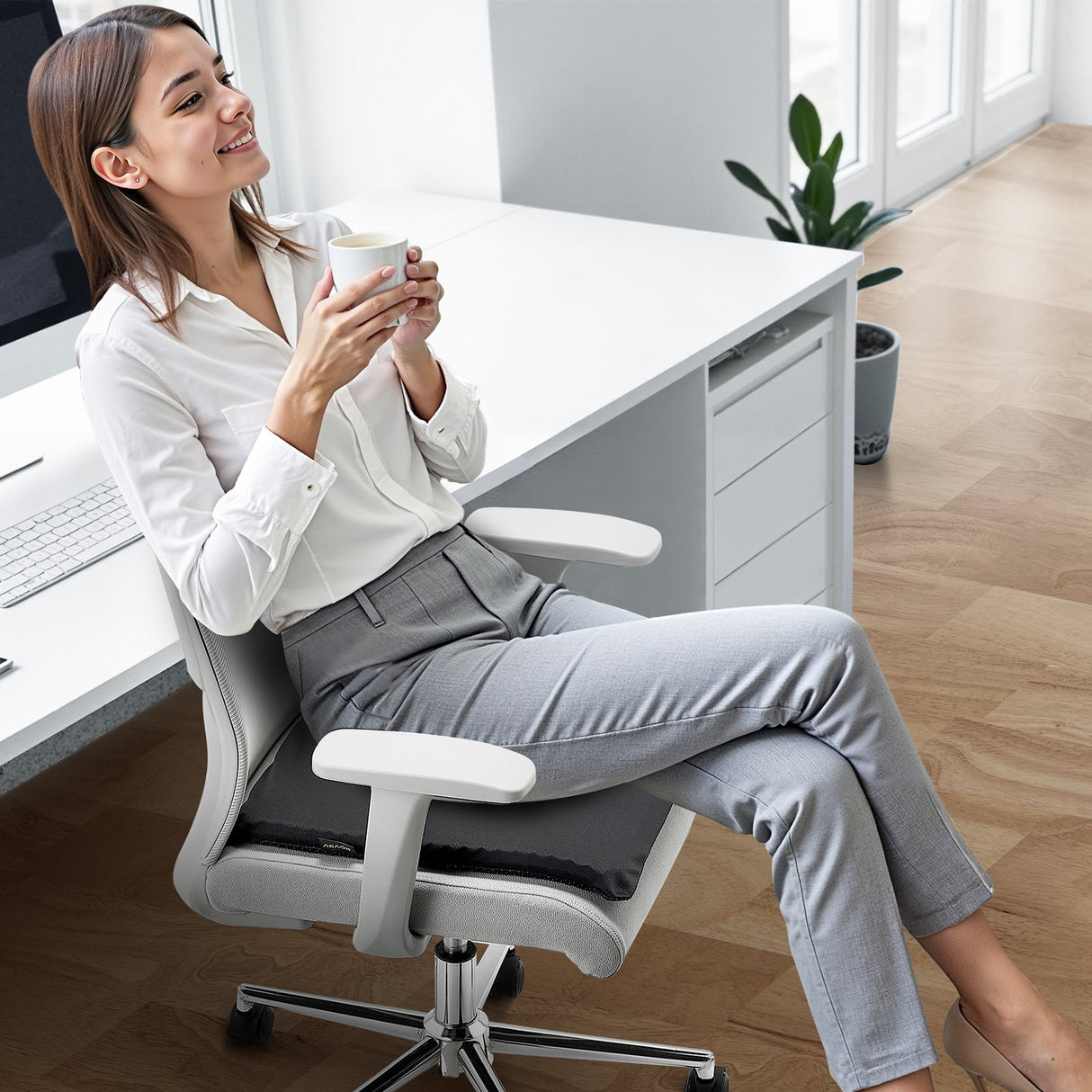 Seat Cushion Cooling Gel Seat Chair Cushion for Hips Back Pressure Relief