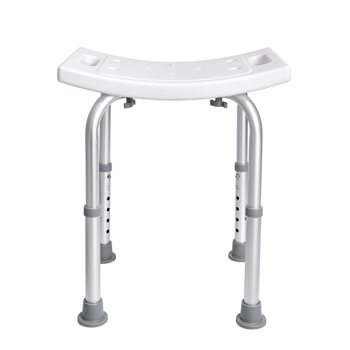 VEVOR Shower Chair, Adjustable Height Shower Stool with Built-in Handles, Shower Seat for Inside Shower or Tub, Non-Slip Bench Bathtub Stool Seat for Elderly Disabled Handicap, 158.8 kg Capacity