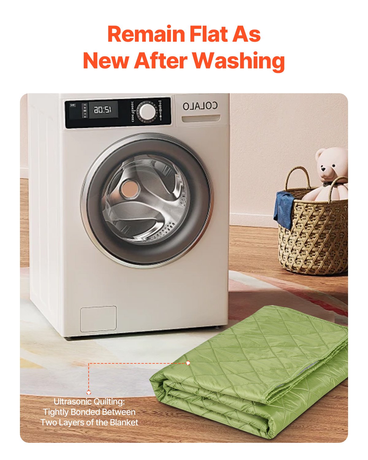 VEVOR Camping Blanket 2.08 m x 1.4 m Warm Stadium Blanket 330GSM Outdoor Travel