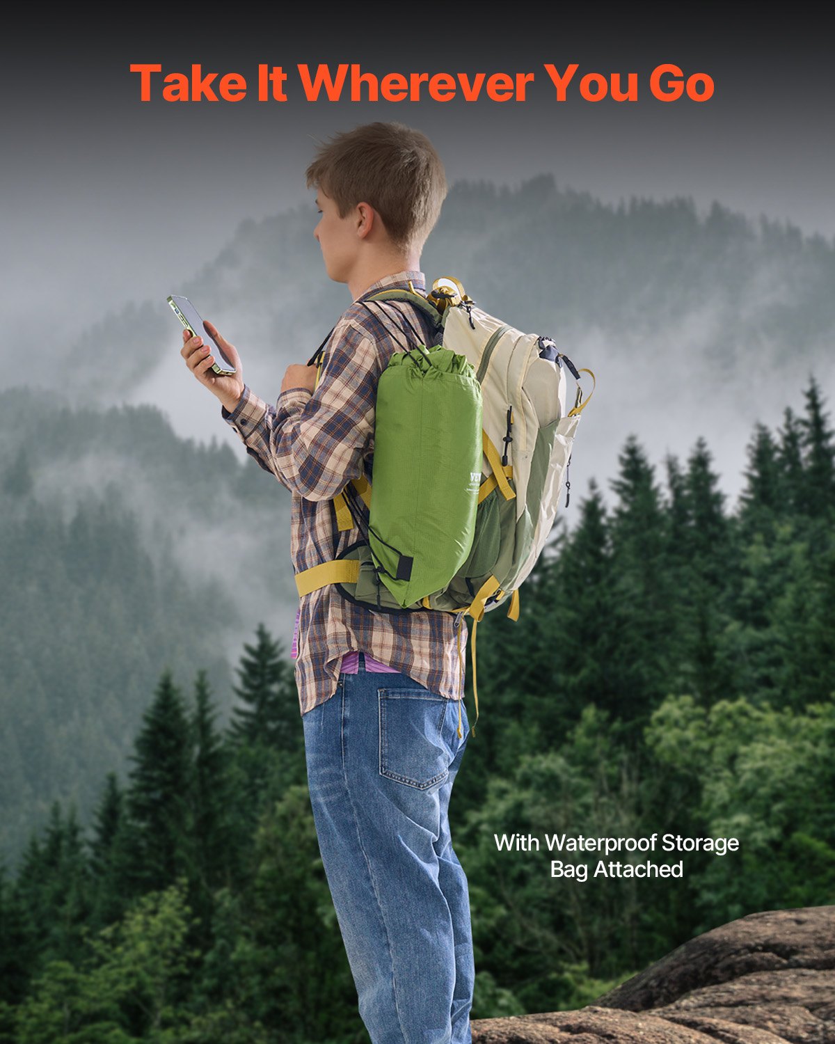 VEVOR Camping Blanket 2.08 m x 1.4 m Warm Stadium Blanket 330GSM Outdoor Travel