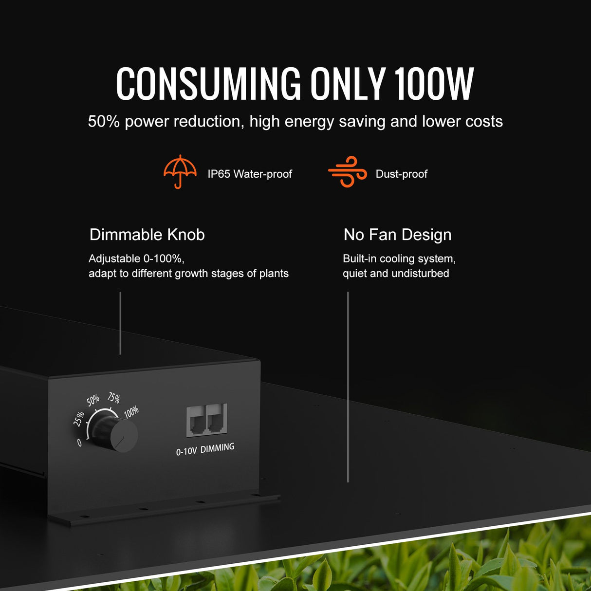 VEVOR LED Grow Light, 400W Full Spectrum Dimmable, High Yield Samsung 2B1B Diodes Growing Lamp for Indoor Plants Seedling Veg and Bloom Greenhouse