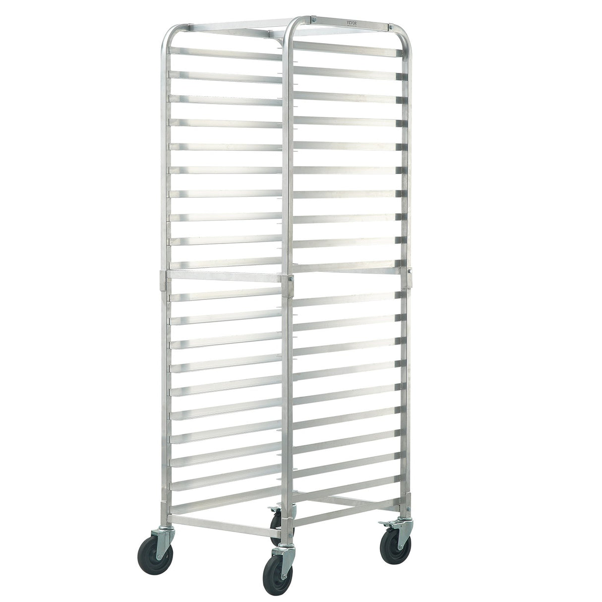 VEVOR Bun Pan Rack, 20-Tier Commercial Bakery Racks with Brake Wheels, Aluminum Racking Trolley Storage for Half & Full Sheet, Speed Rack For Kitchen Home, Bread Baking Equipment, 660x517x1767 mm
