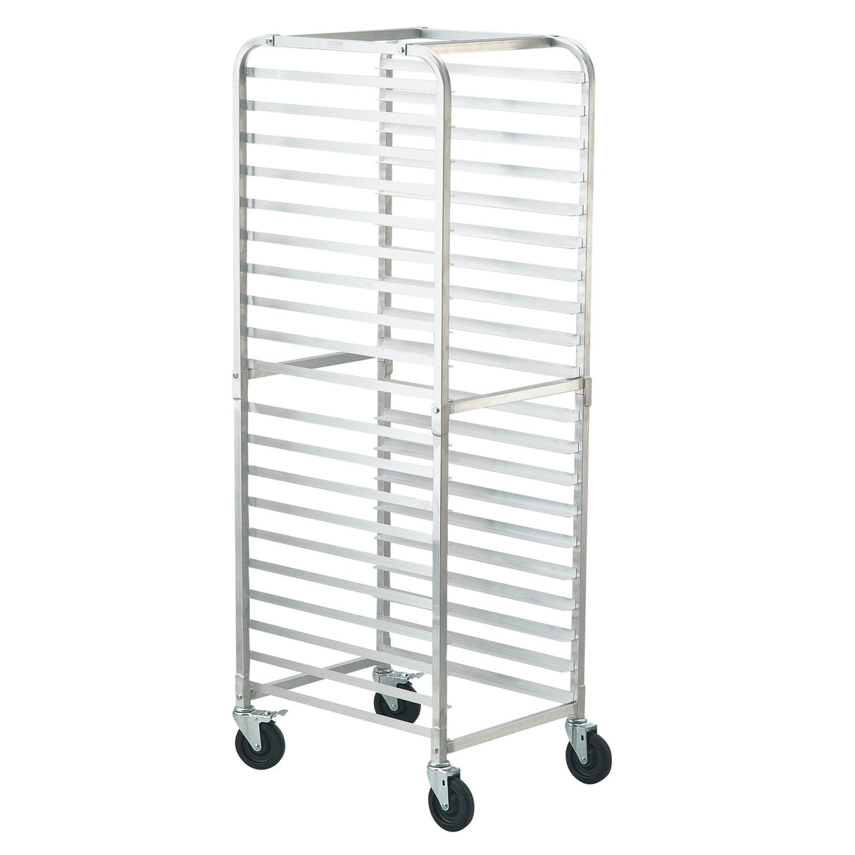 VEVOR Bun Pan Rack, 20-Tier Commercial Bakery Racks with Brake Wheels, Aluminum Racking Trolley Storage for Half & Full Sheet, Speed Rack For Kitchen Home, Bread Baking Equipment, 660x517x1767 mm