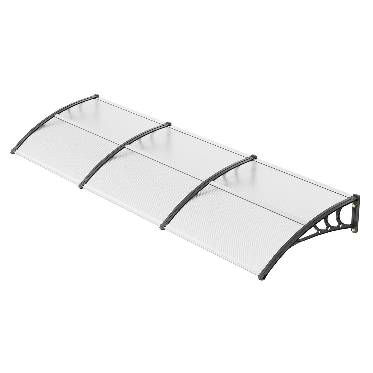 VEVOR Window Door Awning Canopy, 965 x 2975mm Door Canopy Exterior, UF50+ PC Sunshade Sheet Awnings, Outdoor Patio Awning Sun Shade, Transparent,