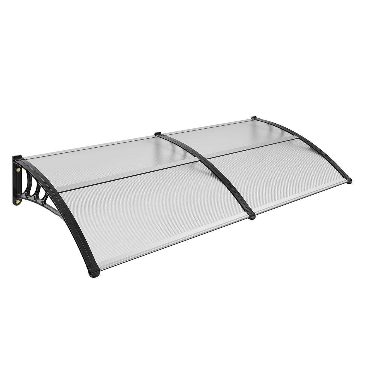 VEVOR Window Door Awning Canopy 965 x 1987 mm, UPF 50+ Polycarbonate Entry Door Outdoor Window Awning Exterior, Front Door Overhang Awning for Sun Shutter, UV, Rain, Snow Protection, Hollow Sheet