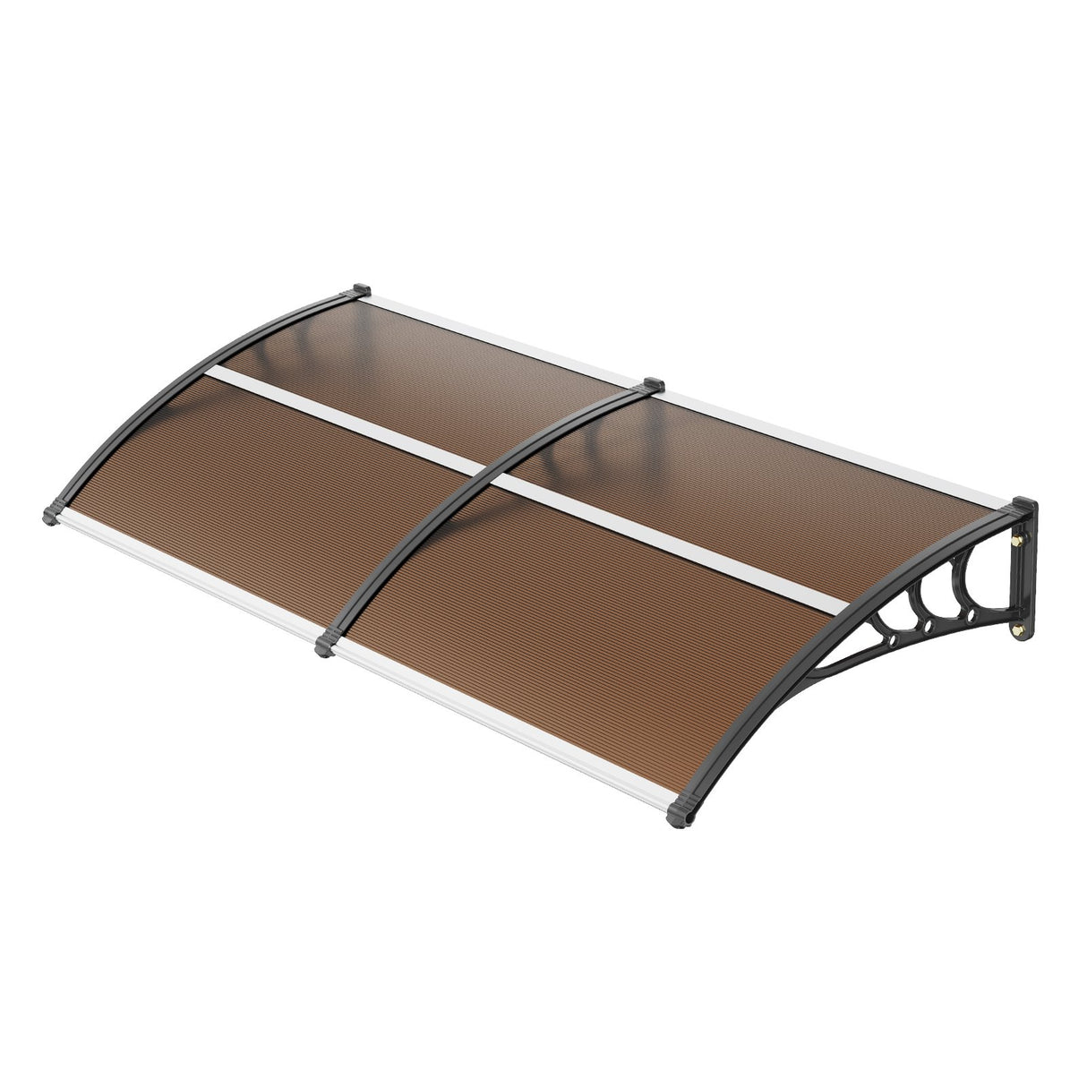 VEVOR Window Door Awning Canopy 965 x 1987 mm, UPF 50+ Polycarbonate Entry Door Outdoor Window Awning Exterior, Front Door Overhang Awning for Sun Shutter, UV, Rain, Snow Protection, Hollow Sheet