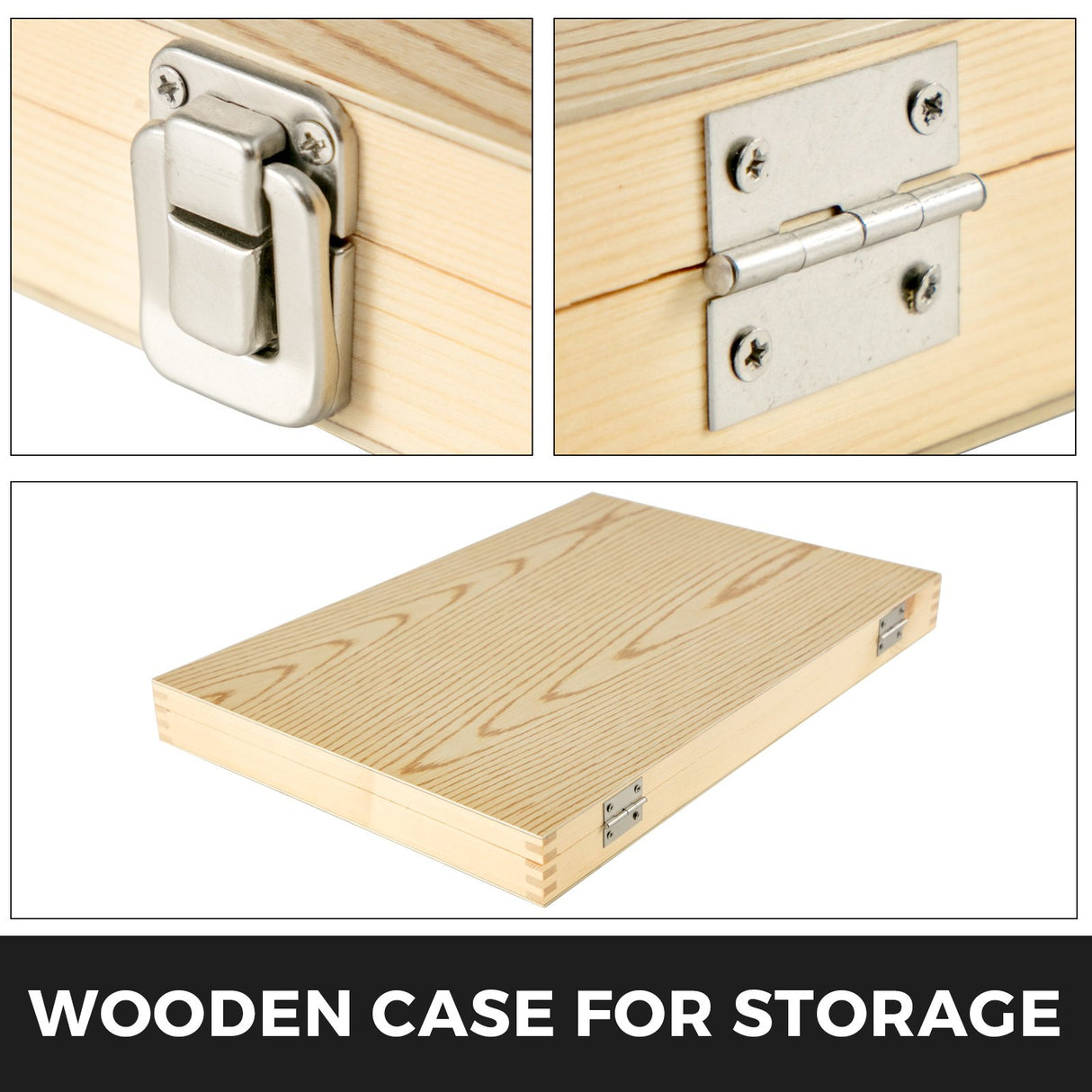 VEVOR Woodworking Lathe Chisel Set 8 Piece Set Lathe Chisel HSS Steel Blades Wood Turning Tools Wooden Case for Storage for Wood Carving Root Carving