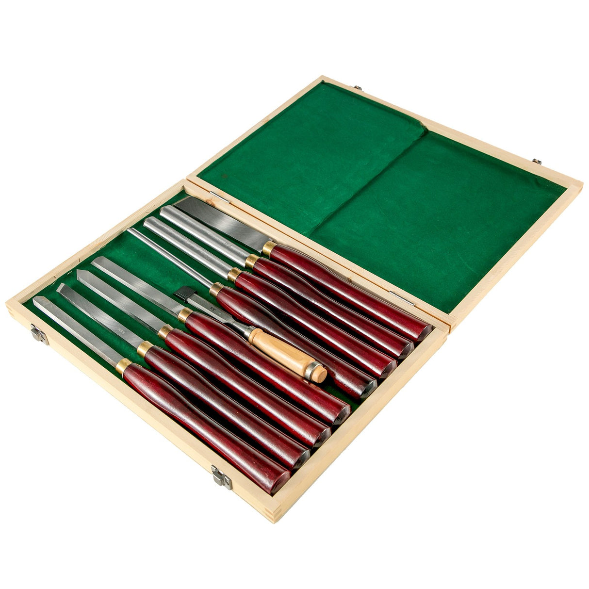 VEVOR Woodworking Lathe Chisel Set 8 Piece Set Lathe Chisel HSS Steel Blades Wood Turning Tools Wooden Case for Storage for Wood Carving Root Carving