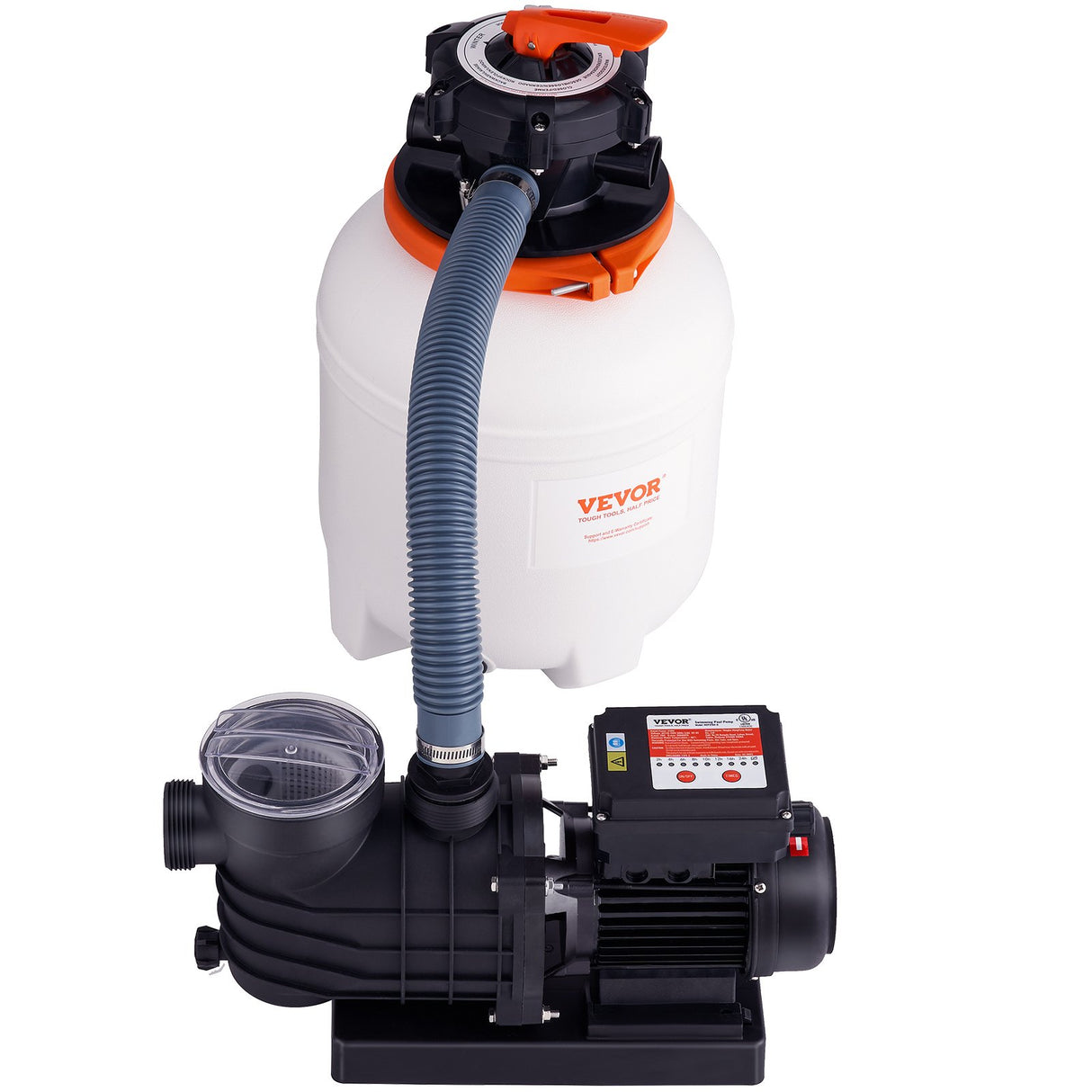 VEVOR Sand Filter Above Ground with 285W Pool Pump 10,000 L/H Flow 6-Way Valve