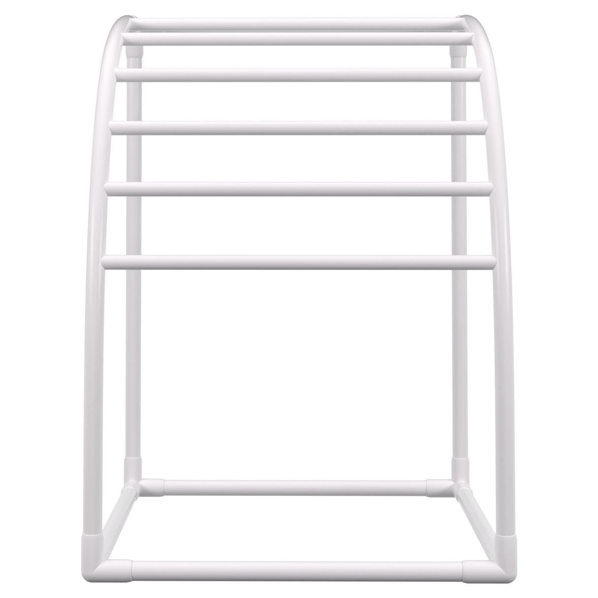 VEVOR Outdoor Towel Rack Pool Towel Rack 7 Bar Curved White Freestanding Patio