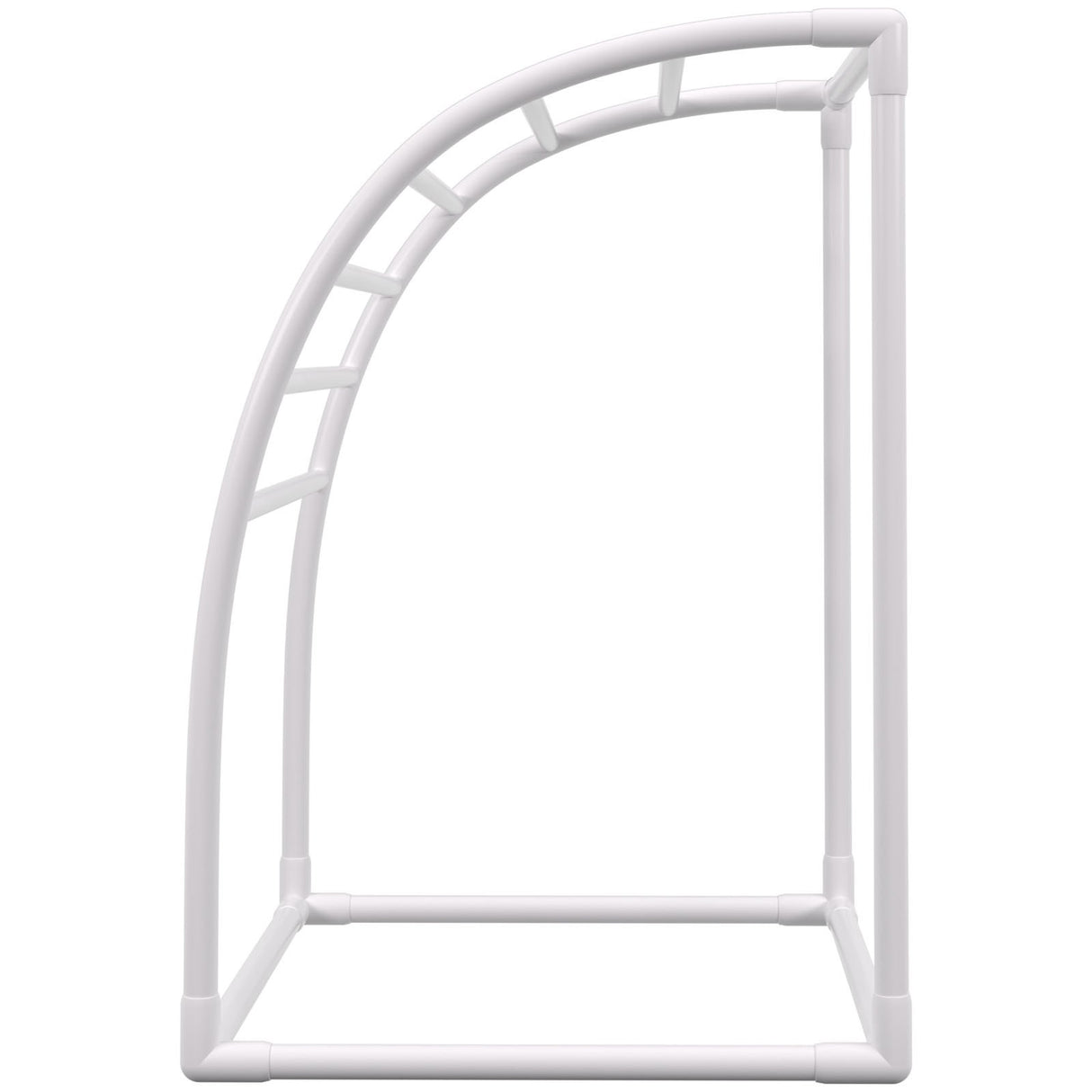 VEVOR Outdoor Towel Rack Pool Towel Rack 7 Bar Curved White Freestanding Patio
