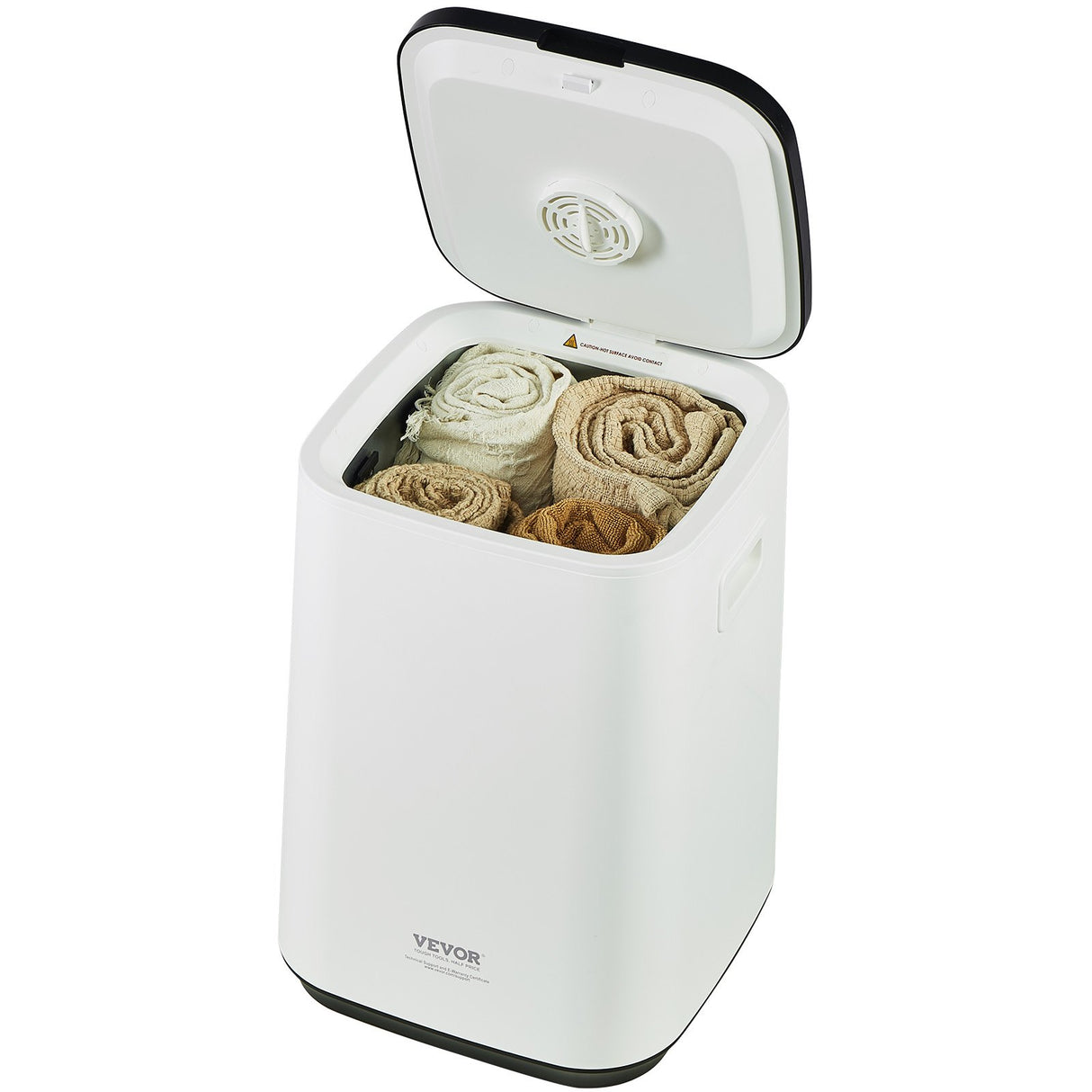 VEVOR 20L Large Towel Warmer Bucket with LED Screen U-shaped Light & Timer White