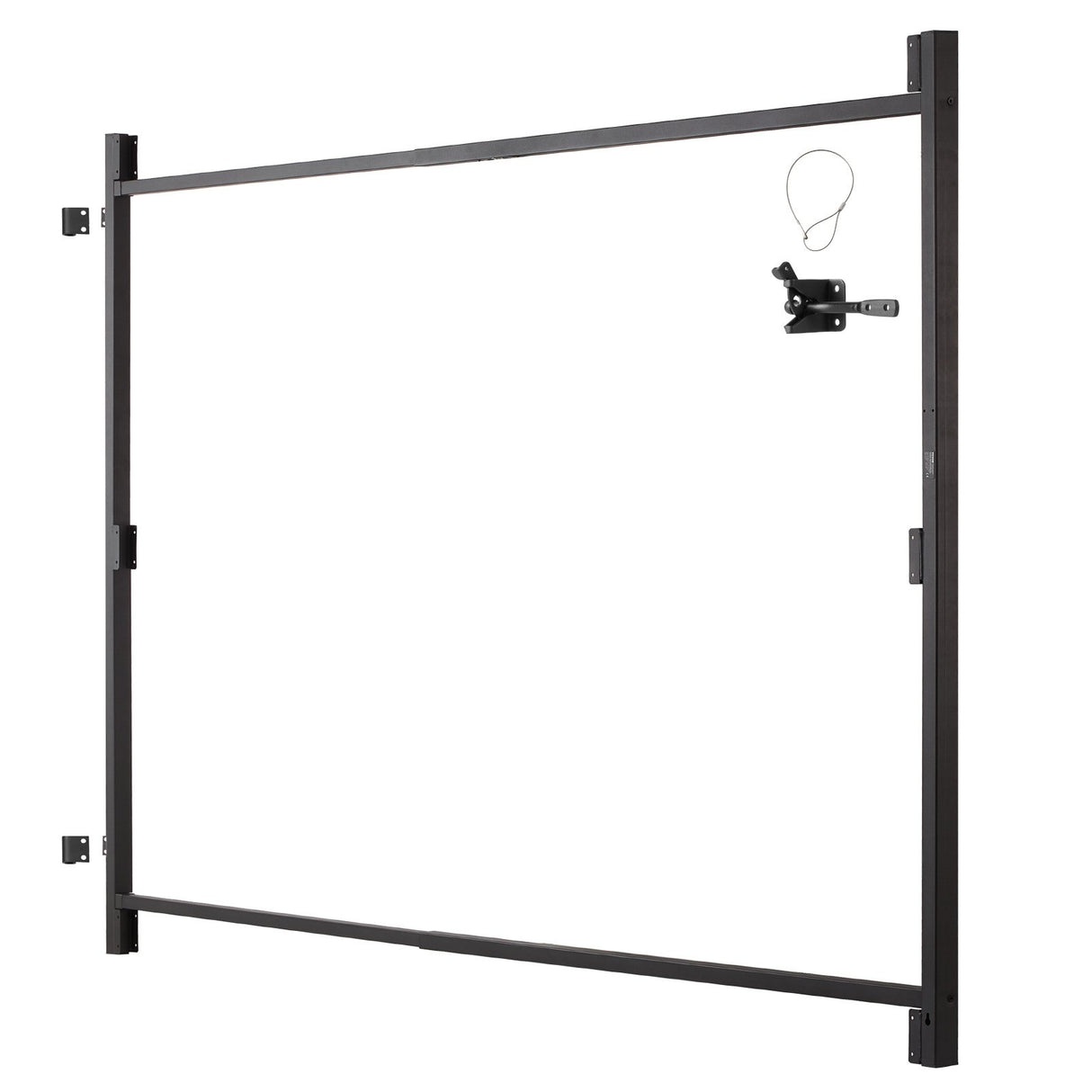 Gate Building Kit, Fits 152.4 to 243.8 cm Wide Openings, Up from 182.9 to 213.4 cm High Fence, Adjustable Gate Building Kit, Anti Sag Full Gate Frame Kit with Latch Lock, for Wooden Fence, Iron