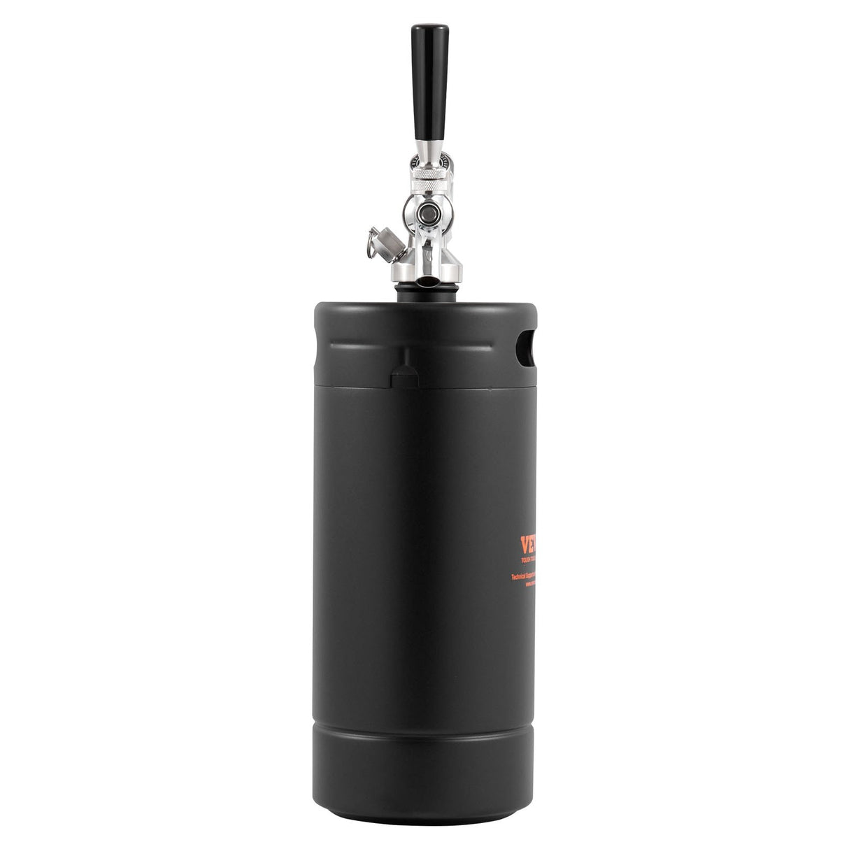 VEVOR Beer Growler Tap System, 4L Mini Keg, 304 Stainless Steel Pressurized Beer Growler, Keg Growler with Pressure Display, CO2 Regulator Faucet,