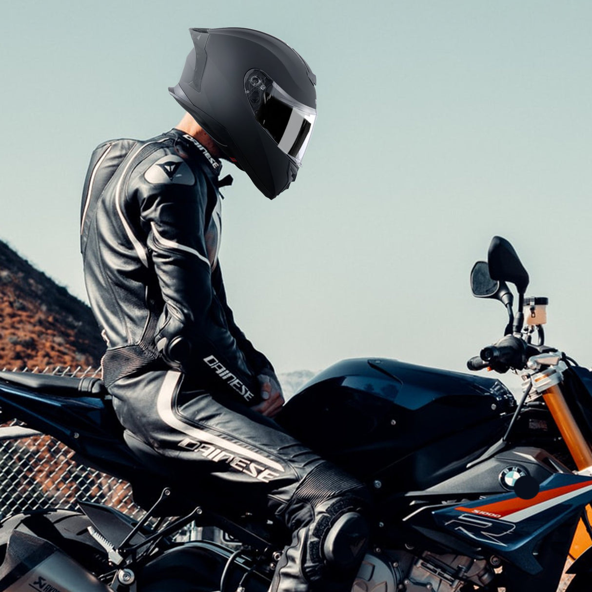 Full Face Motorcycle Helmet Motocross Helmet with Bluetooth Slot