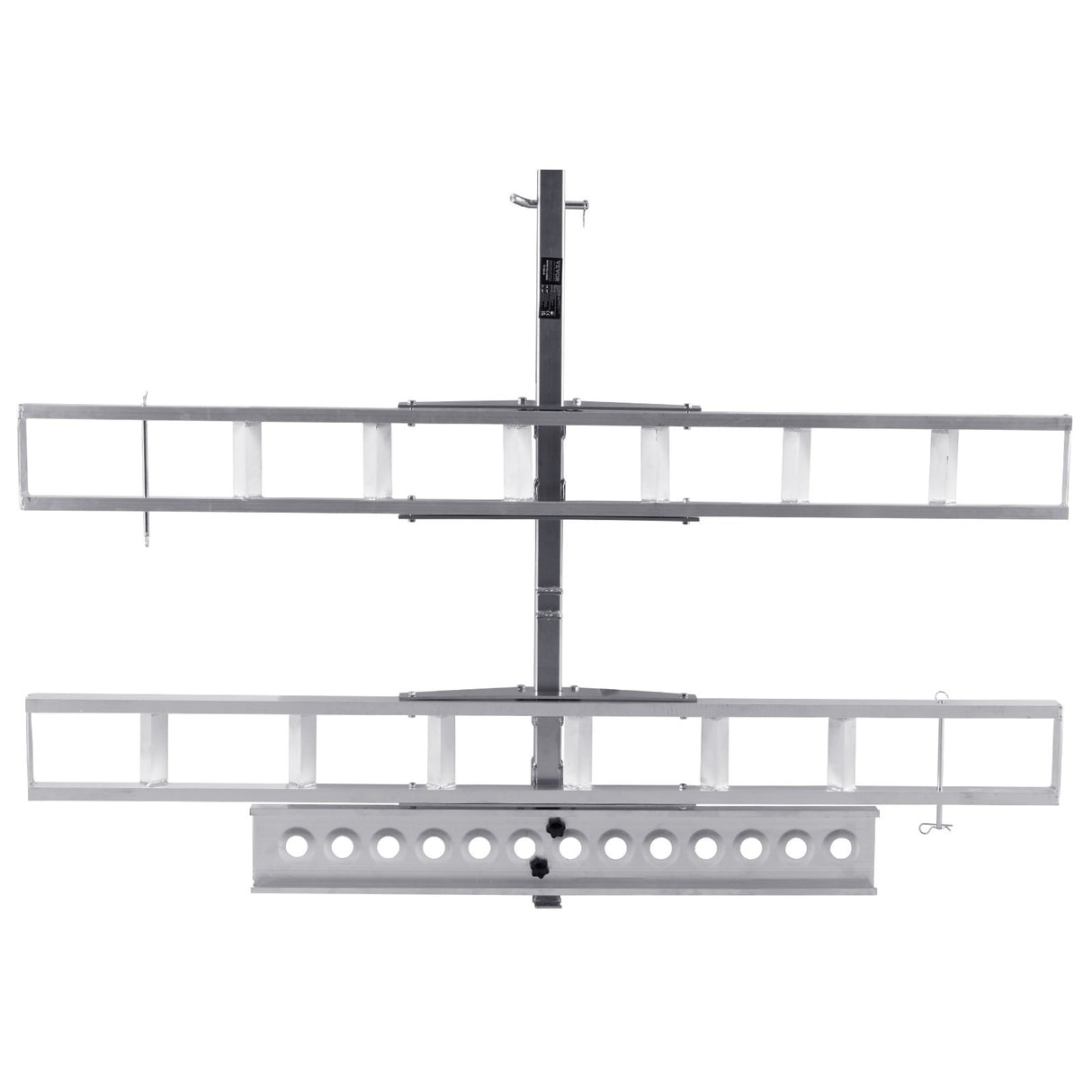 VEVOR Motorcycle Carrier, 2-Bike 272.15KGS Aluminum Motorcycle Carrier Hitch Mount, Loading Ramp, Sc