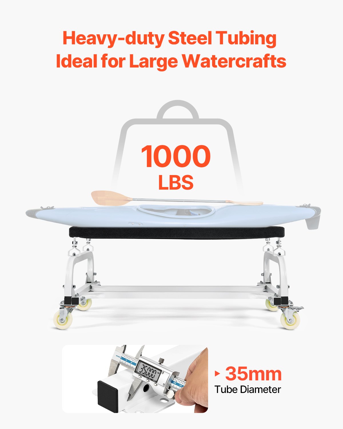 VEVOR Watercraft PWC Dolly Boat 454 kg Capacity Jet Ski Stand Storage Cart