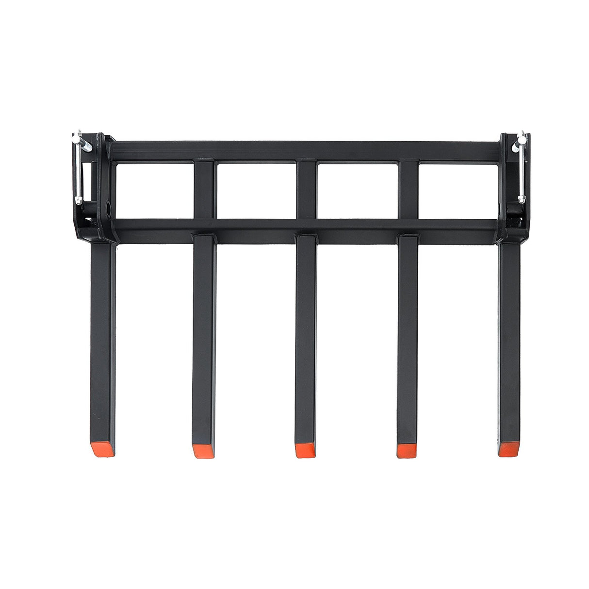VEVOR Clamp on Debris Forks to 1200 mm Bucket, 1200 kg Capacity Heavy Duty Clamp on Pallet Forks Attachments, Fit for Loader Bucket Skidsteer Tractor to Clean up Fallen Limbs Debris or Yard Wwaste